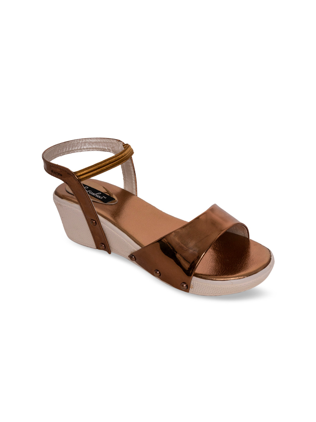 Funku Fashion Women Copper-Toned Solid Sandals