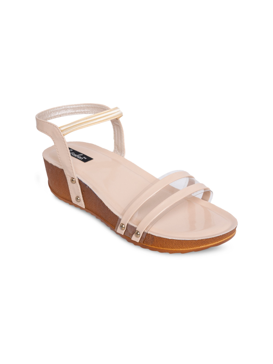 Funku Fashion Women Beige Solid Sandals