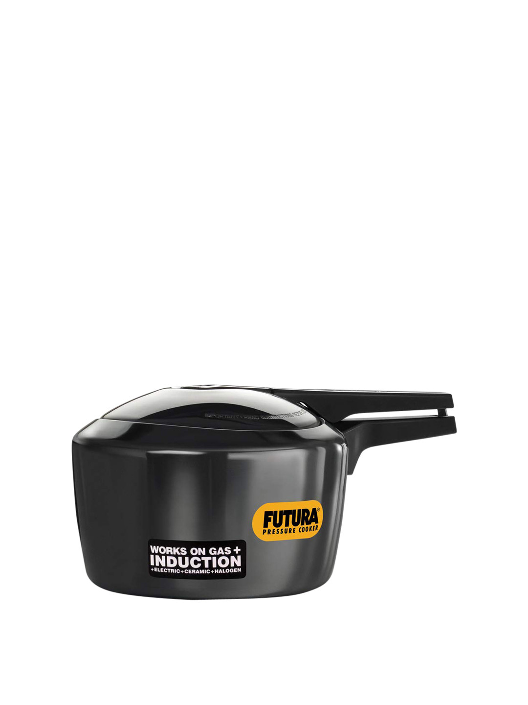 Hawkins Black Solid Futura Hard Anodised Induction Compatible 2 ltr Pressure Cooker