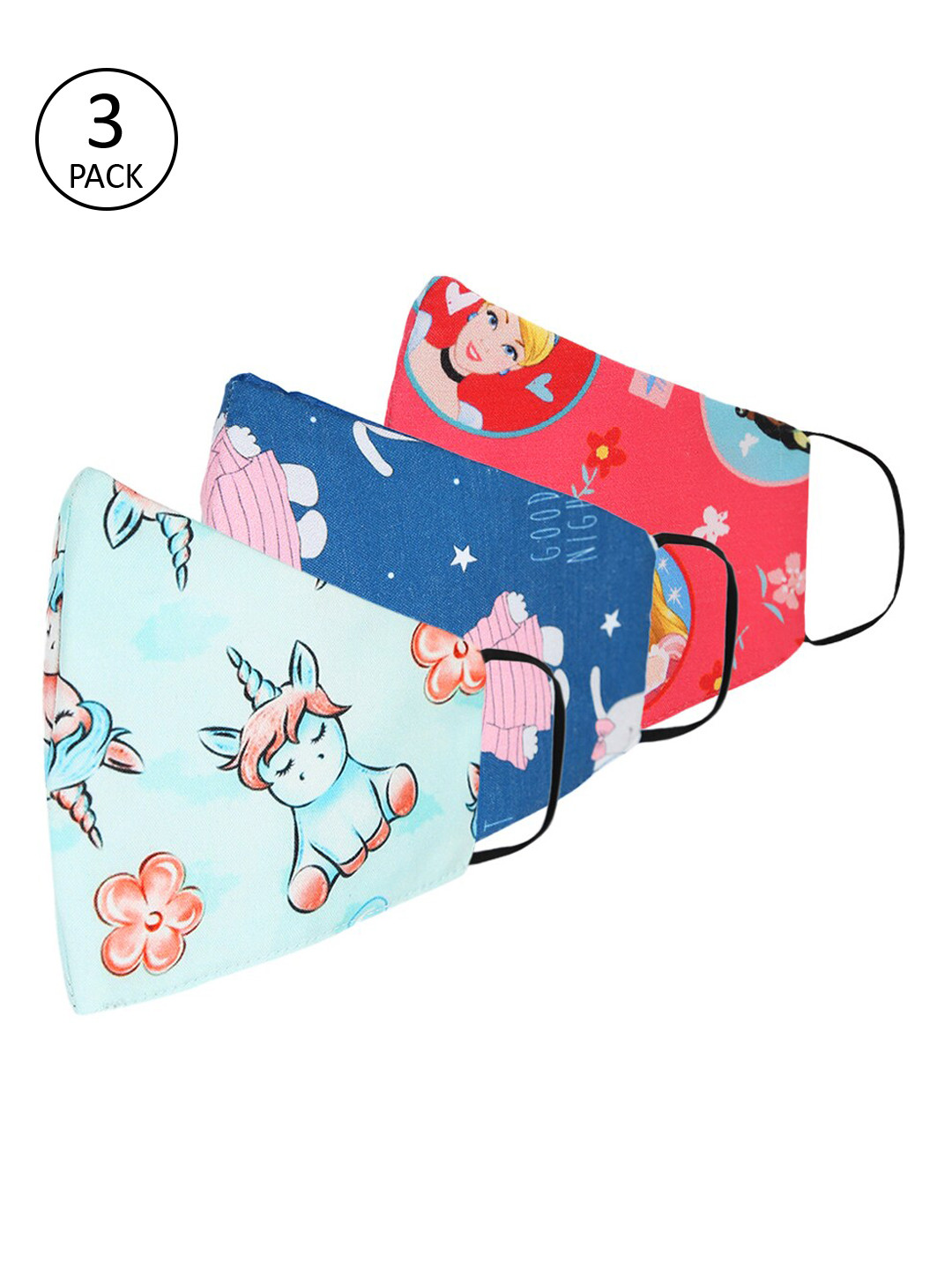 Tossido Kids Pack Of 3 3-Ply Reusable Outdoor Masks