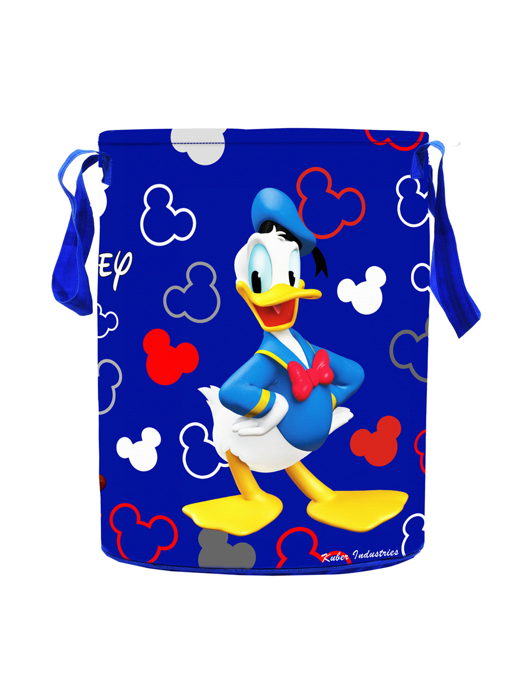 Kuber Industries Blue & Black Disney Printed Waterproof Laundry Bag