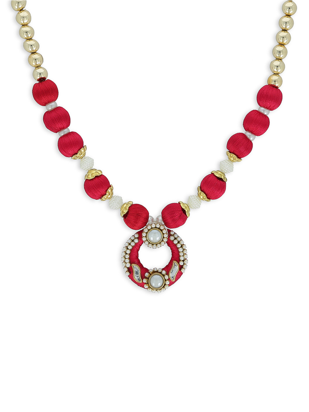 AKSHARA Handcrafted Red Chocker Necklace