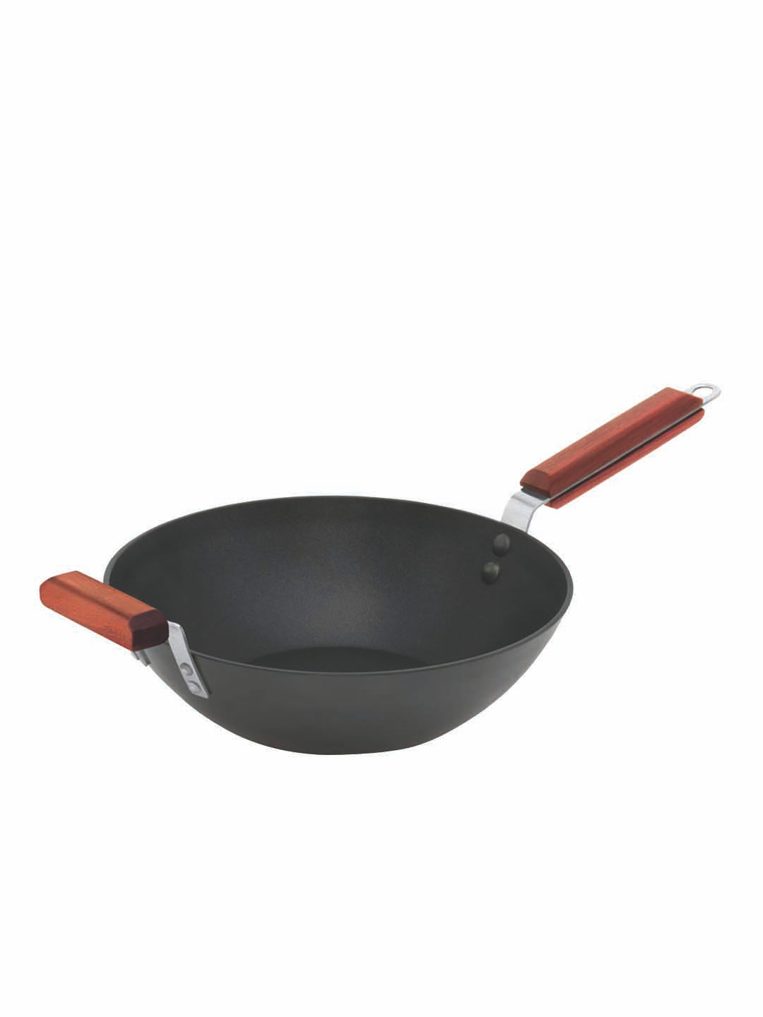 Hawkins Black & Brown Futura Stir-Fry Wok With Induction Base