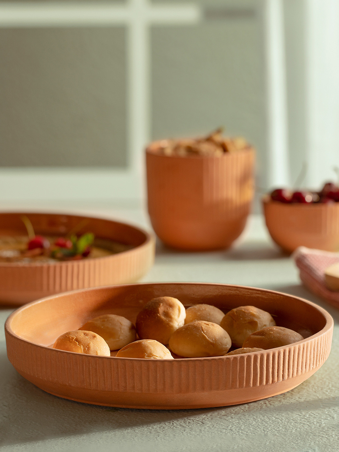 ellementry Brown Textured Sienna Terracotta Baking Dish