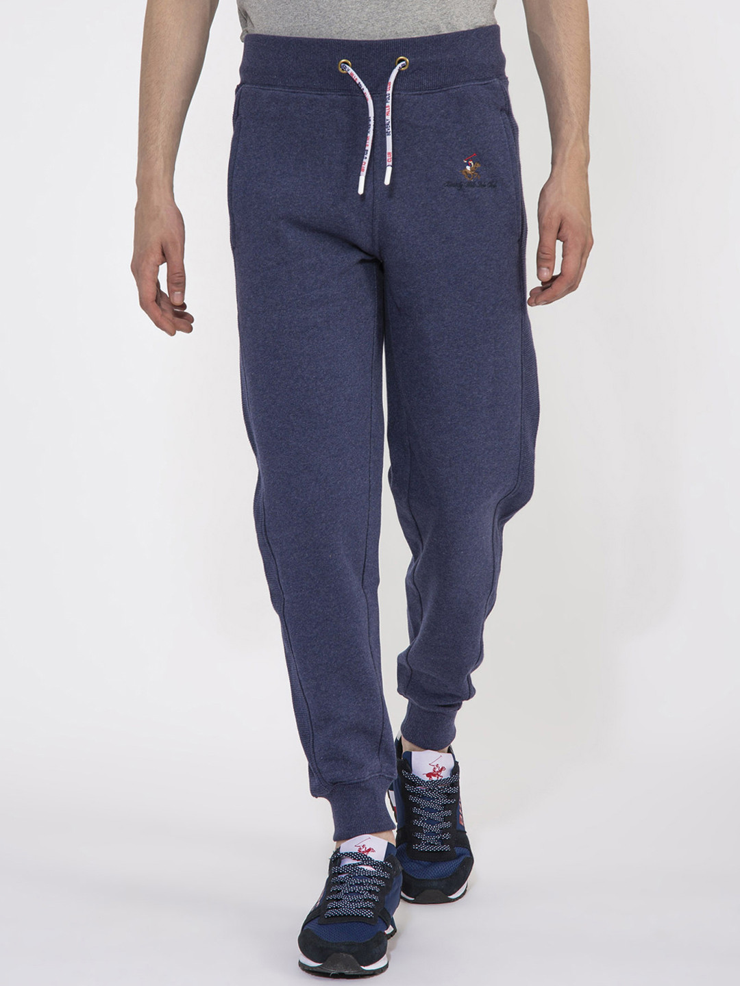Beverly Hills Polo Club Men Navy Blue Solid Joggers