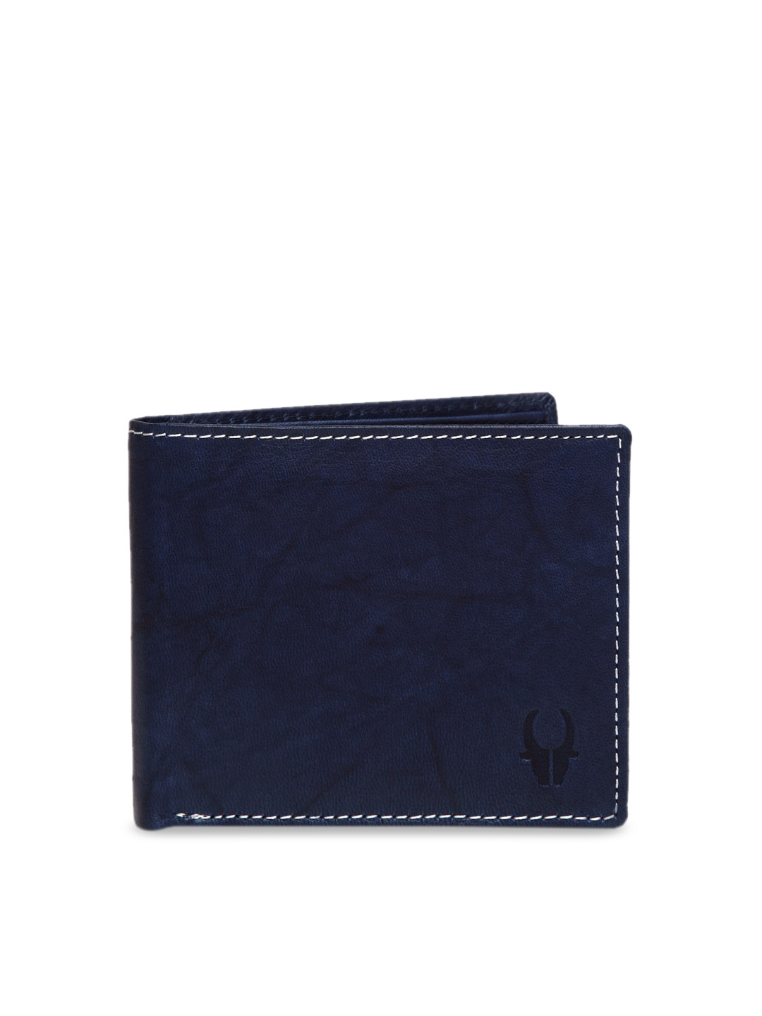 WildHorn Men Navy Blue Classic Genuine Leather Wallet & Rakhi Gift Set