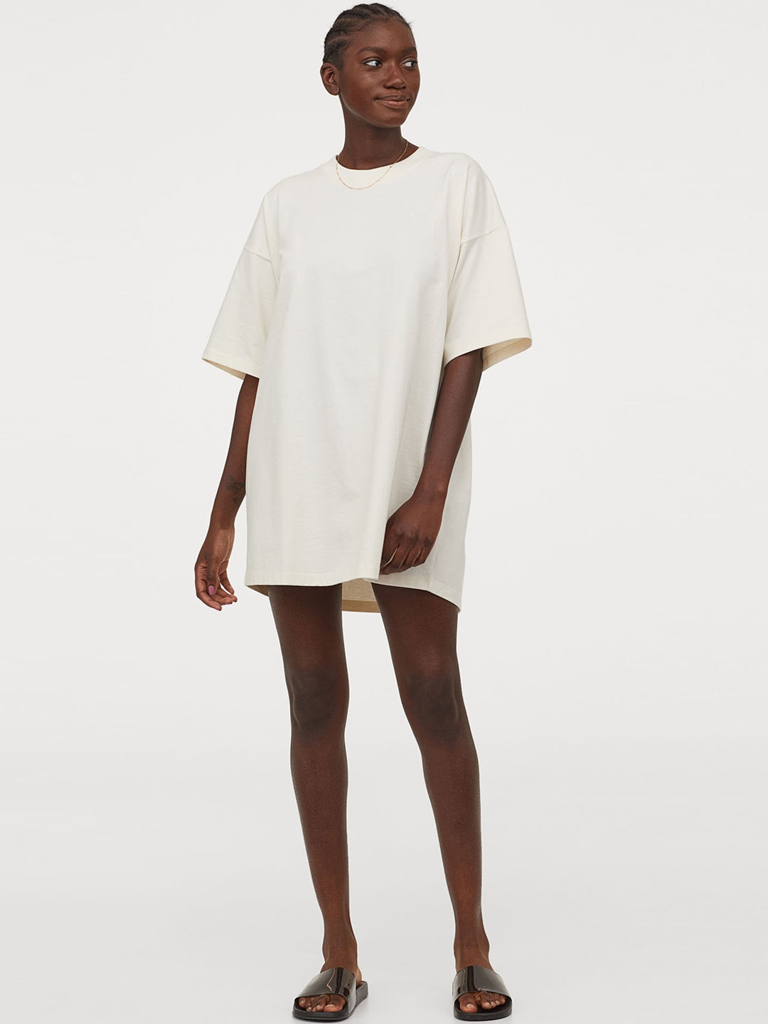 Oversized t shirt dress zara discount
