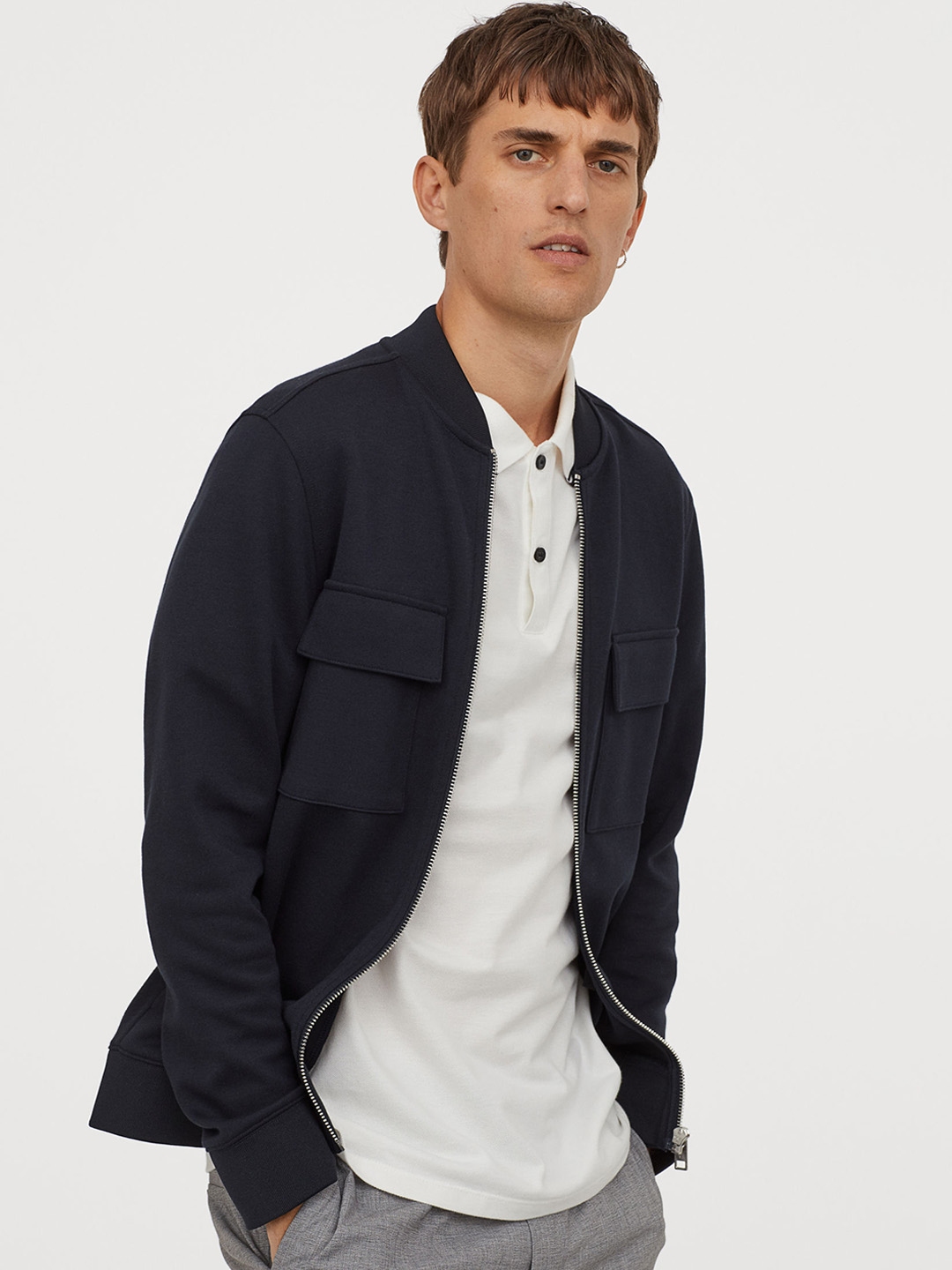 H and m blue jacket clearance