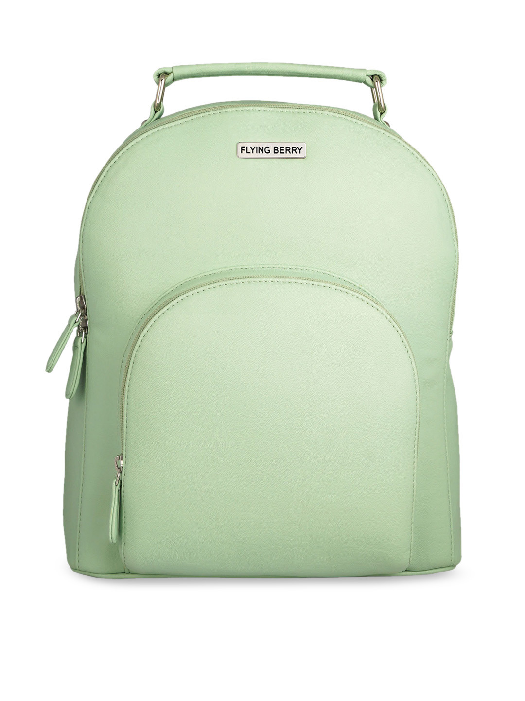 FLYING BERRY Women Mint Green Solid Backpack