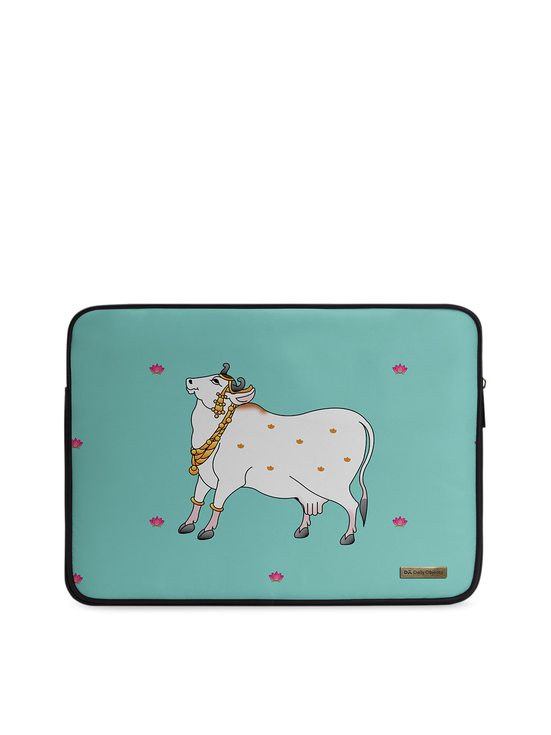 DailyObjects Unisex Turquoise Blue & White Printed 14 inch Laptop Sleeve