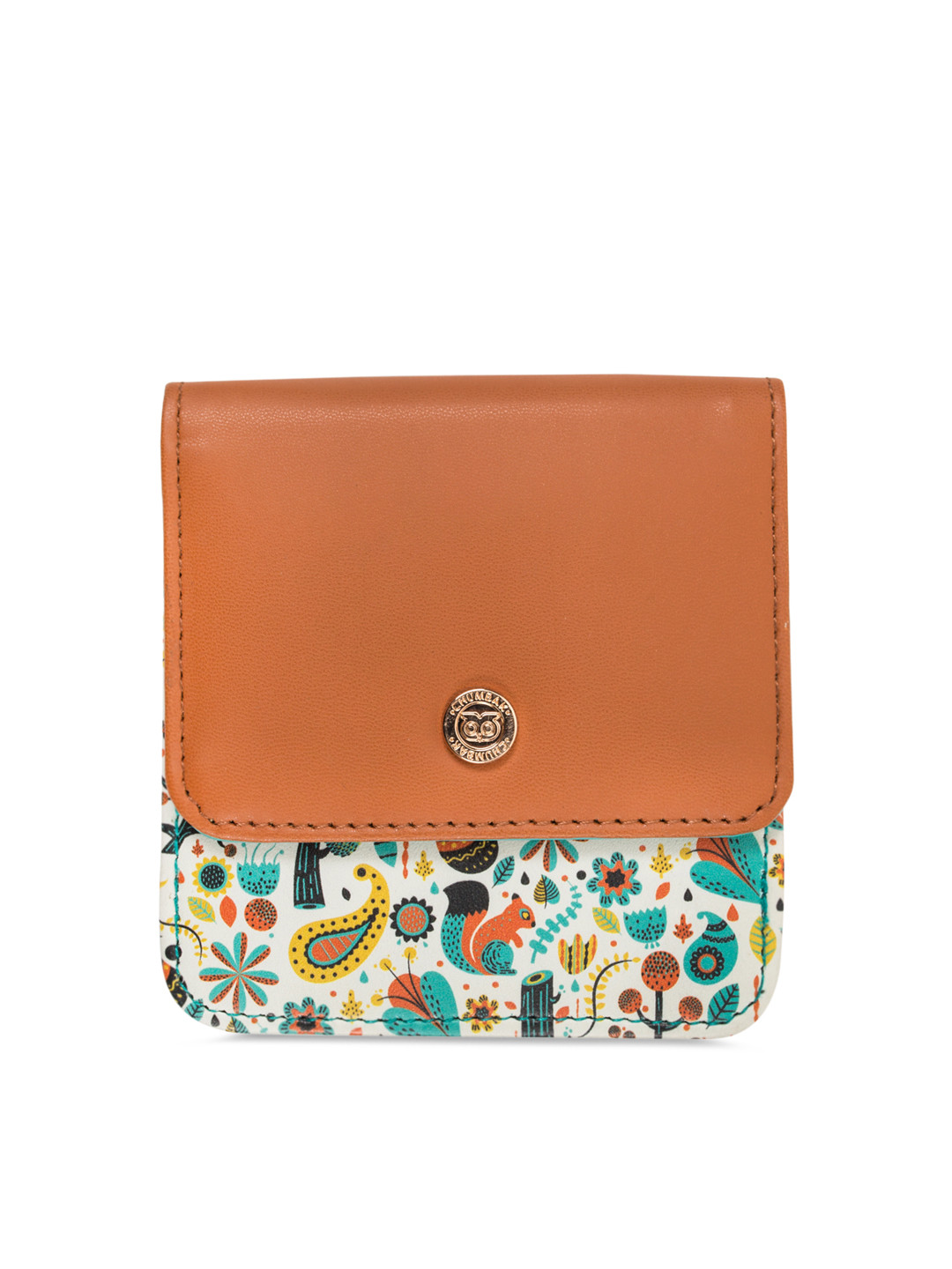 Chumbak Women Orange & Off-White Colourblocked Envelope