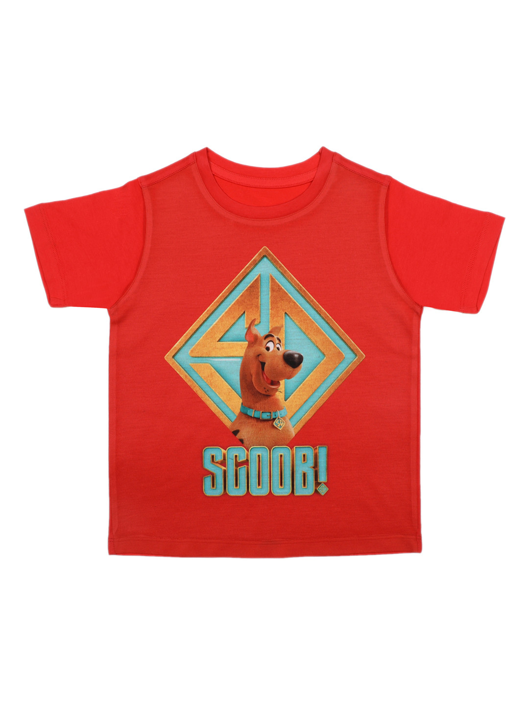 Scooby-Doo Boys Red & Green Printed Round Neck T-shirt