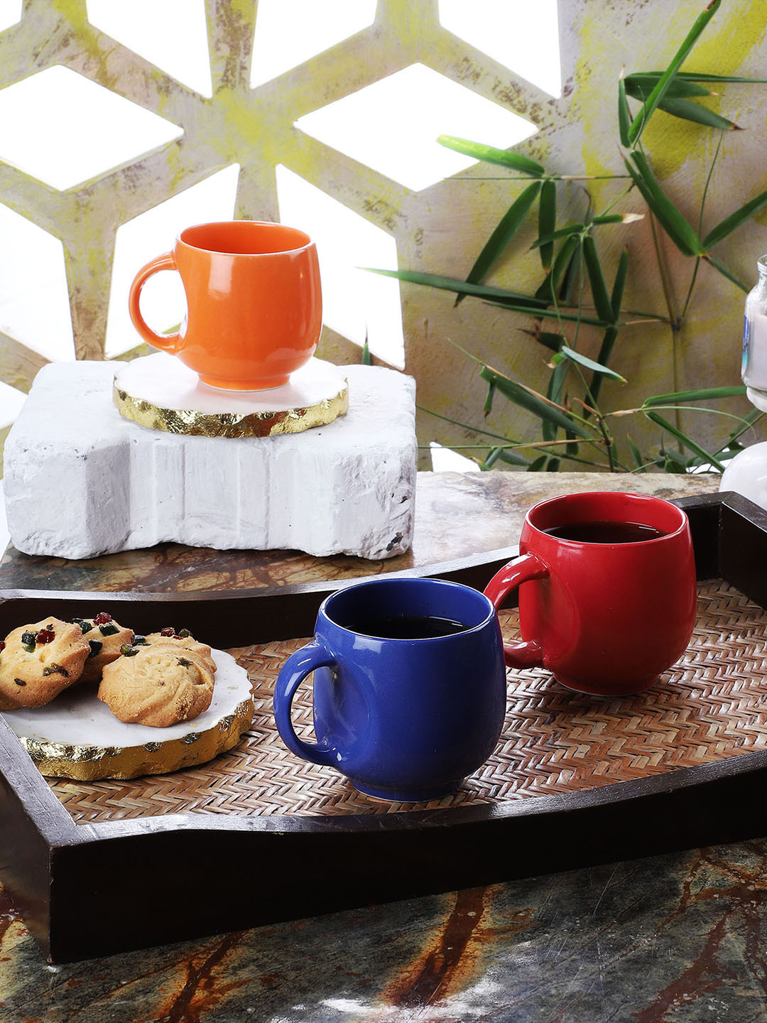 CDI Blue Ceramic Handmade 6 Piece Cups-180ml