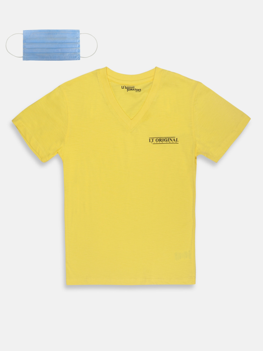 Lil Tomatoes Boys Set Of 2 Solid Round Neck T-shirt