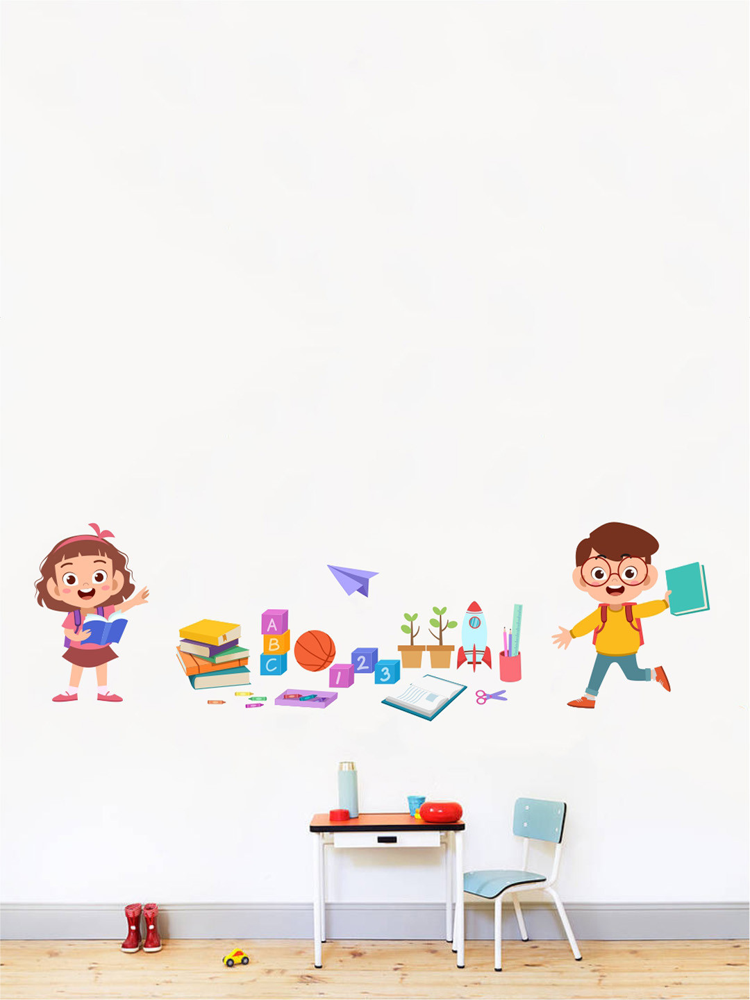 rawpockets Multicolored Nursery Kids Education Wall Stickers