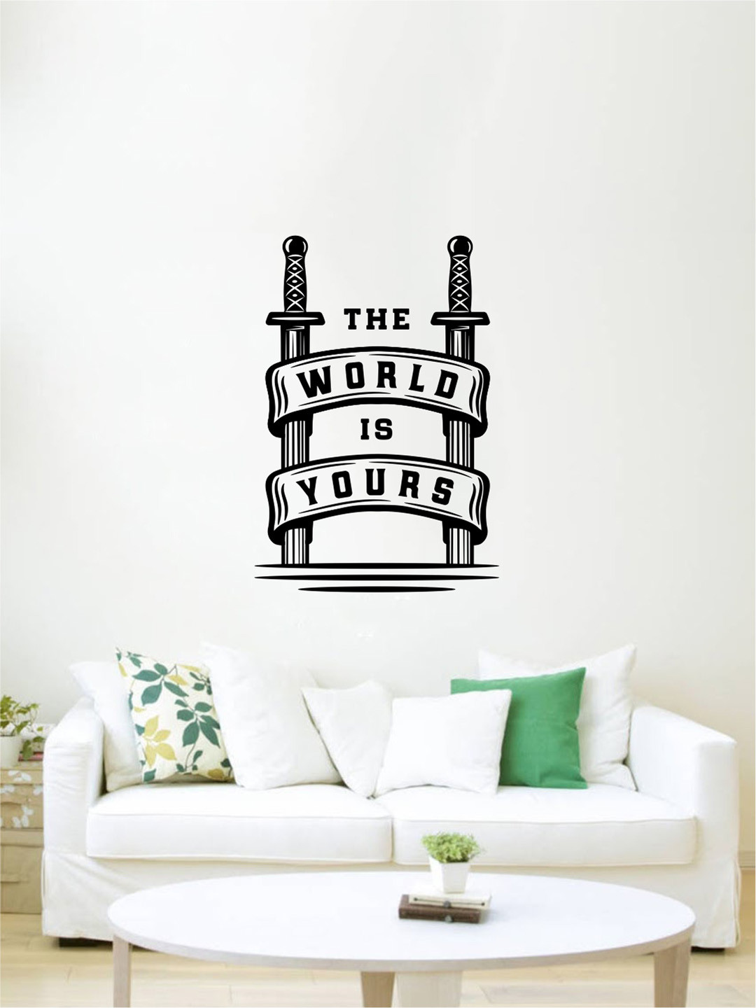 rawpockets Black The World Is Yours Wall Stickers