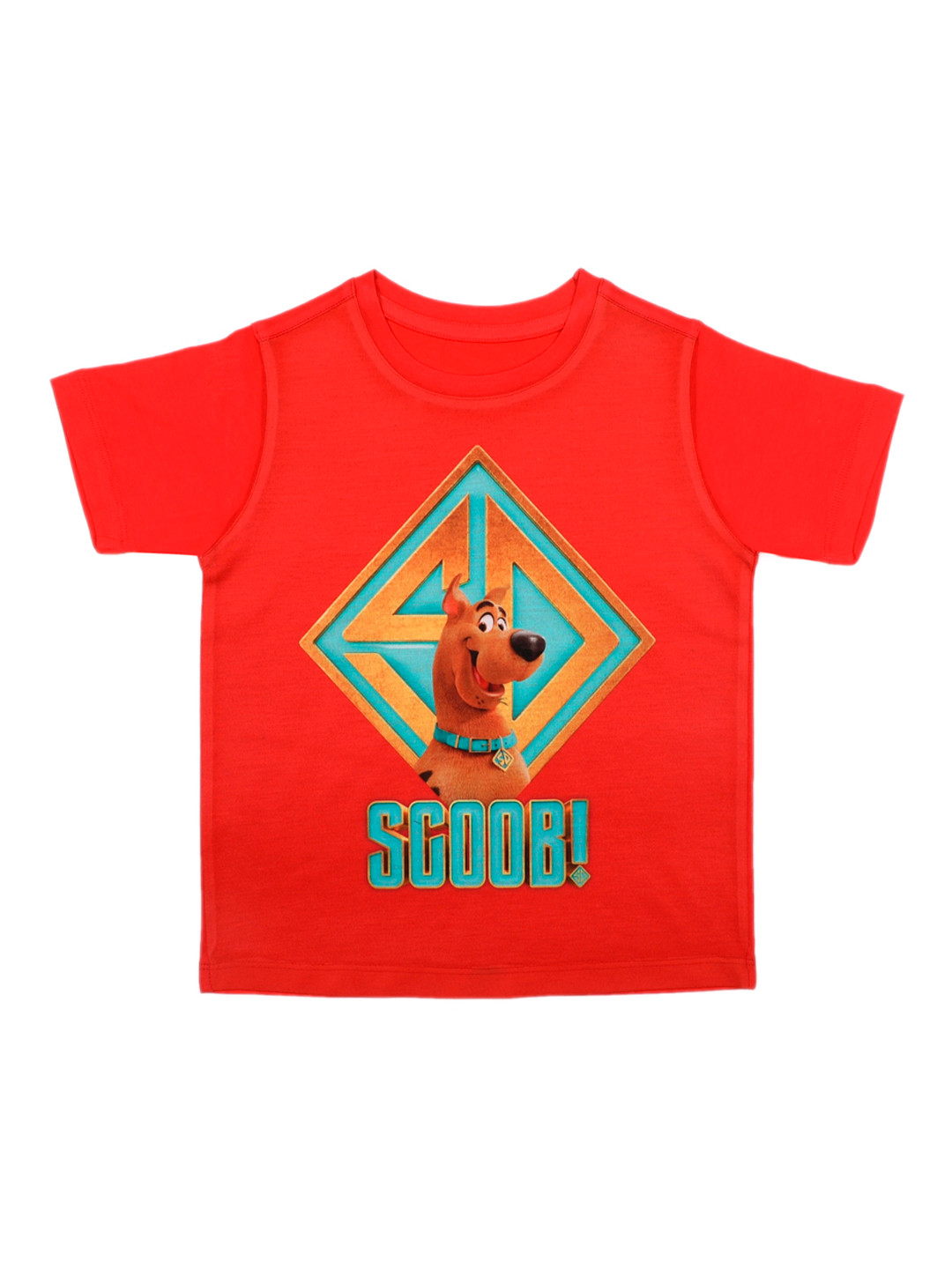 Scooby-Doo Boys Red & Brown Scooby-Doo Print Round Neck T-shirt
