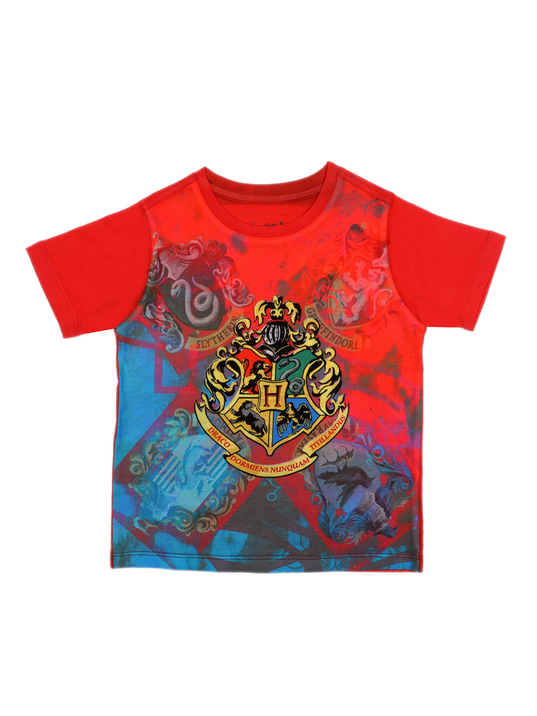 Harry Potter Boys Red Harry Potter Printed Round Neck T-shirt