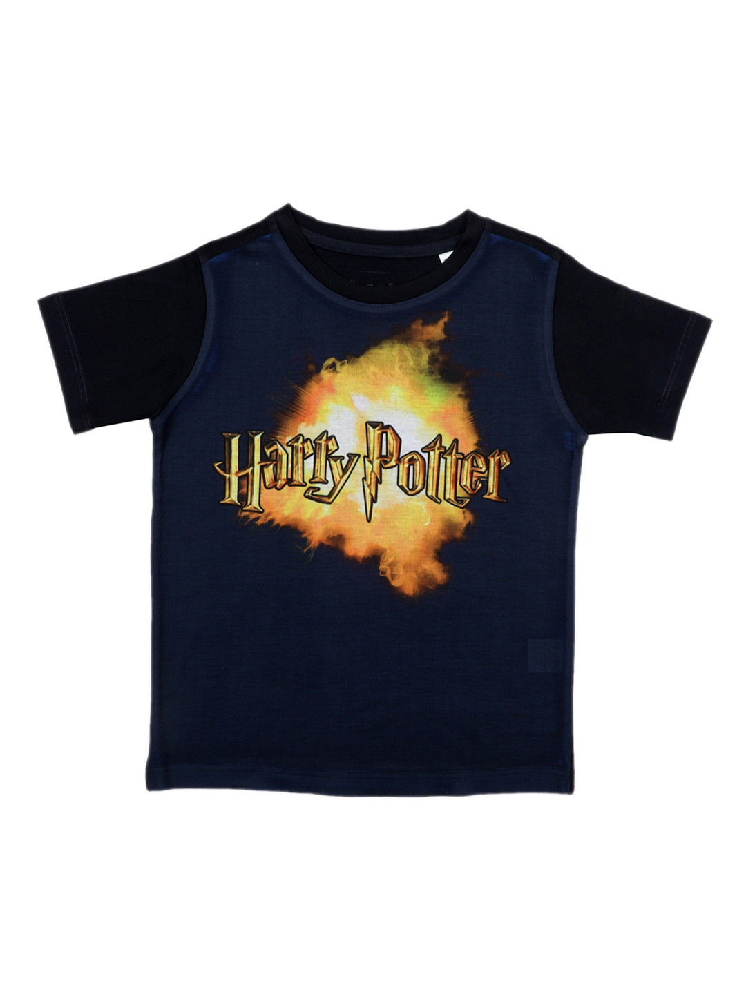 Harry Potter Boys Navy Blue Printed Round Neck T-shirt