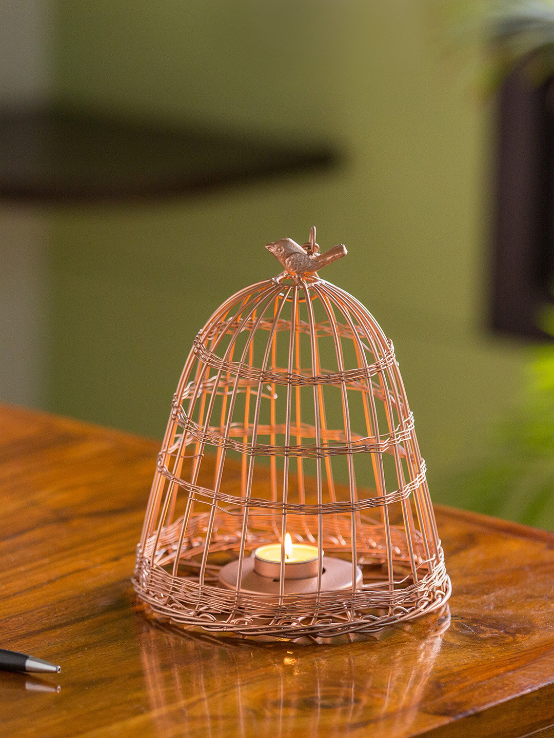 ExclusiveLane Copper The Wired Conicals Handwired Hanging & Table Tea-Light Holder