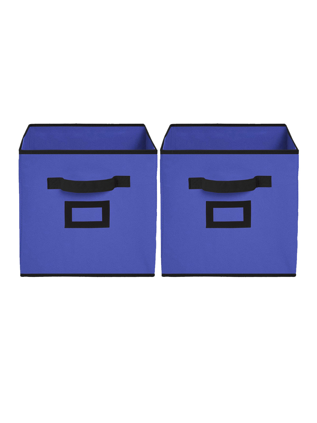 Kuber Industries Set Of 2 Blue Solid Foldable Storage Replacement Drawers With Handles