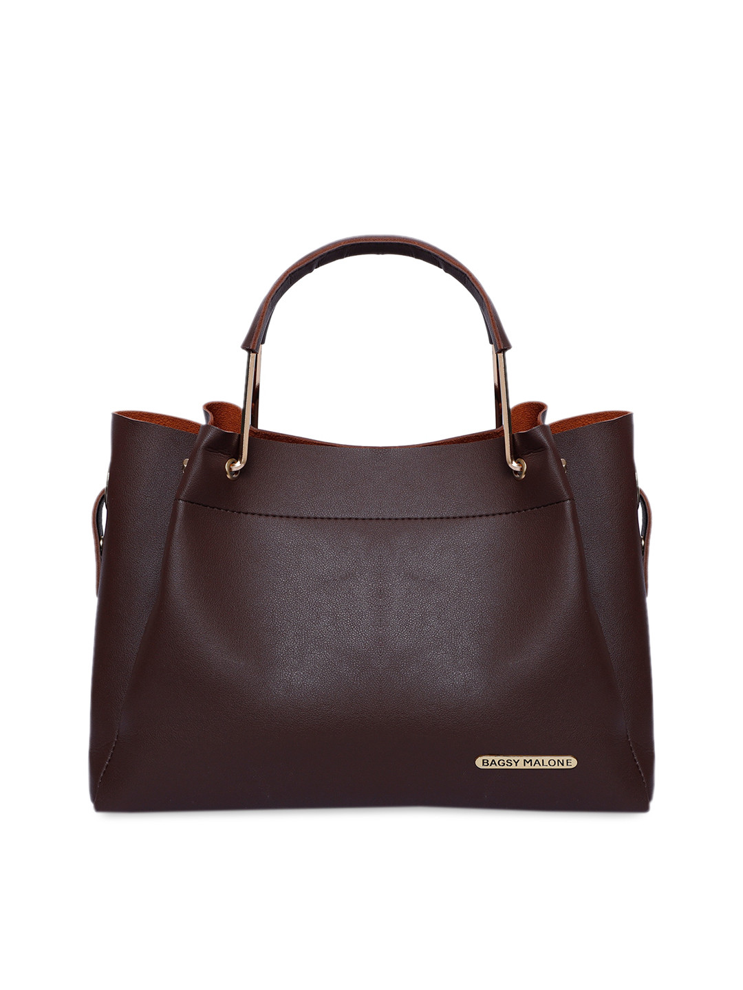 Bagsy Malone Brown Solid Handheld Bag