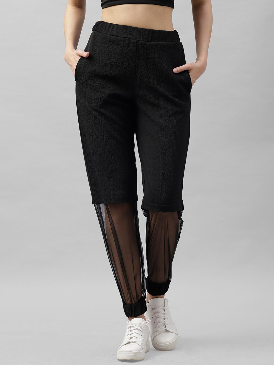 Athena Women Black Loose Fit Joggers