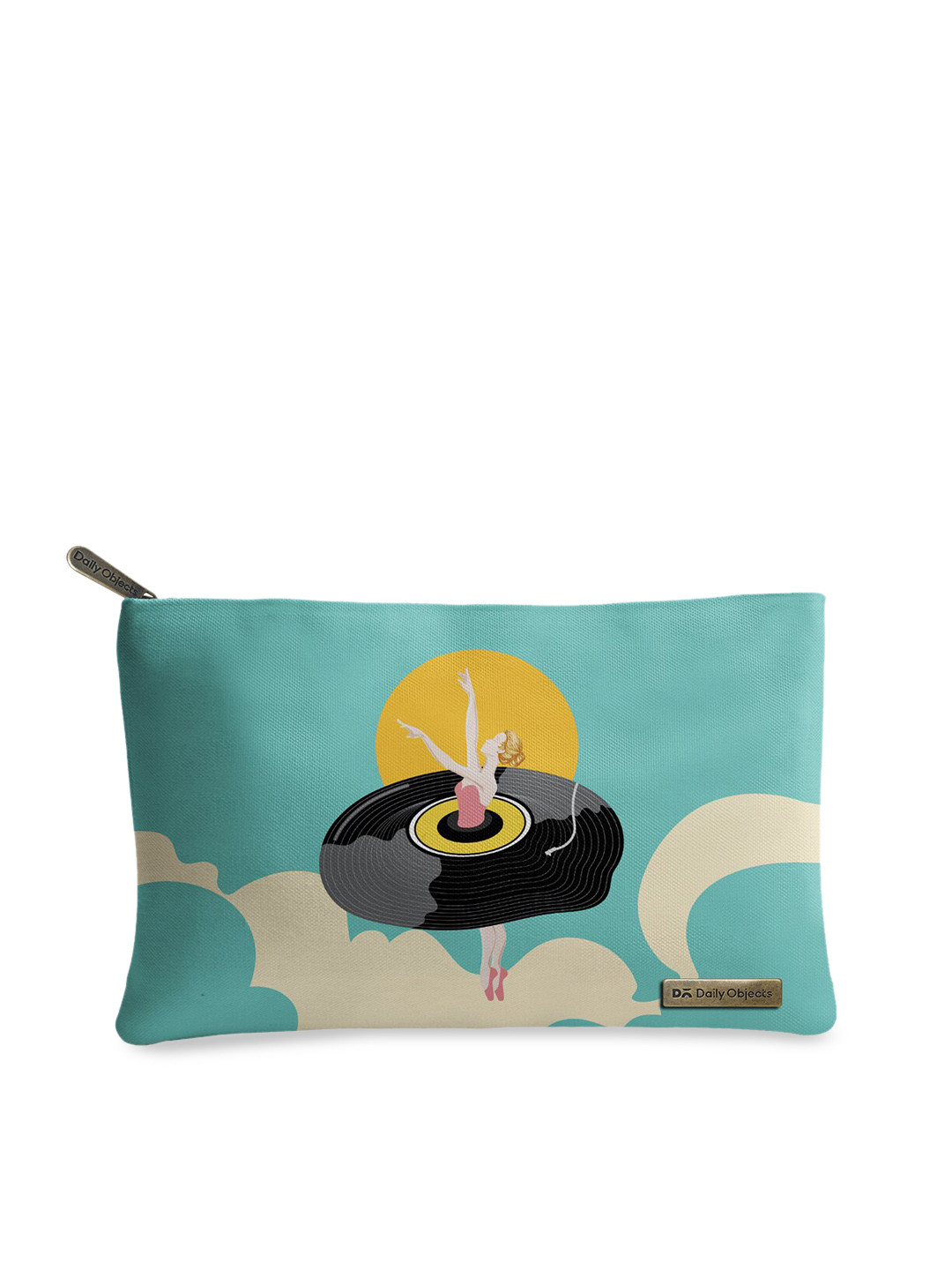 DailyObjects Green & Black Disk Ballerina Printed Stash Pouch