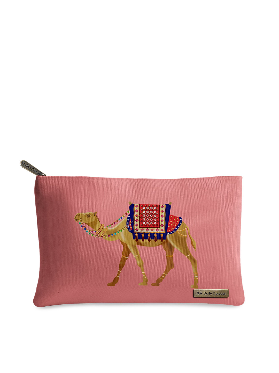 DailyObjects Pink & Brown Camel Printed Stash Pouch