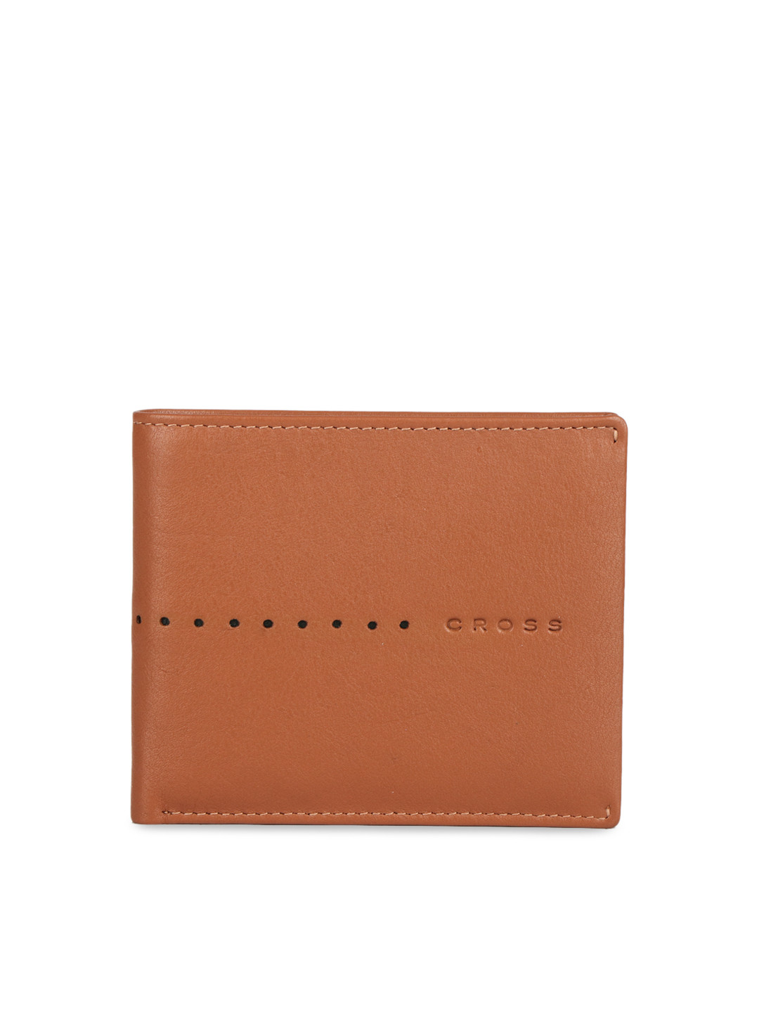 Cross Men Brown Solid Two Fold Leather Wallet