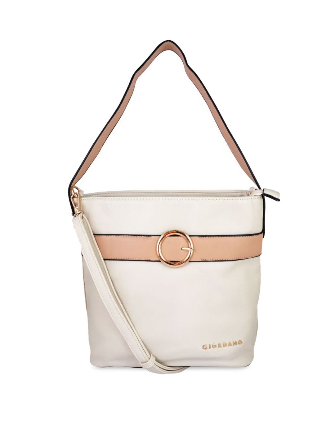 GIORDANO Beige Solid Hobo Bag