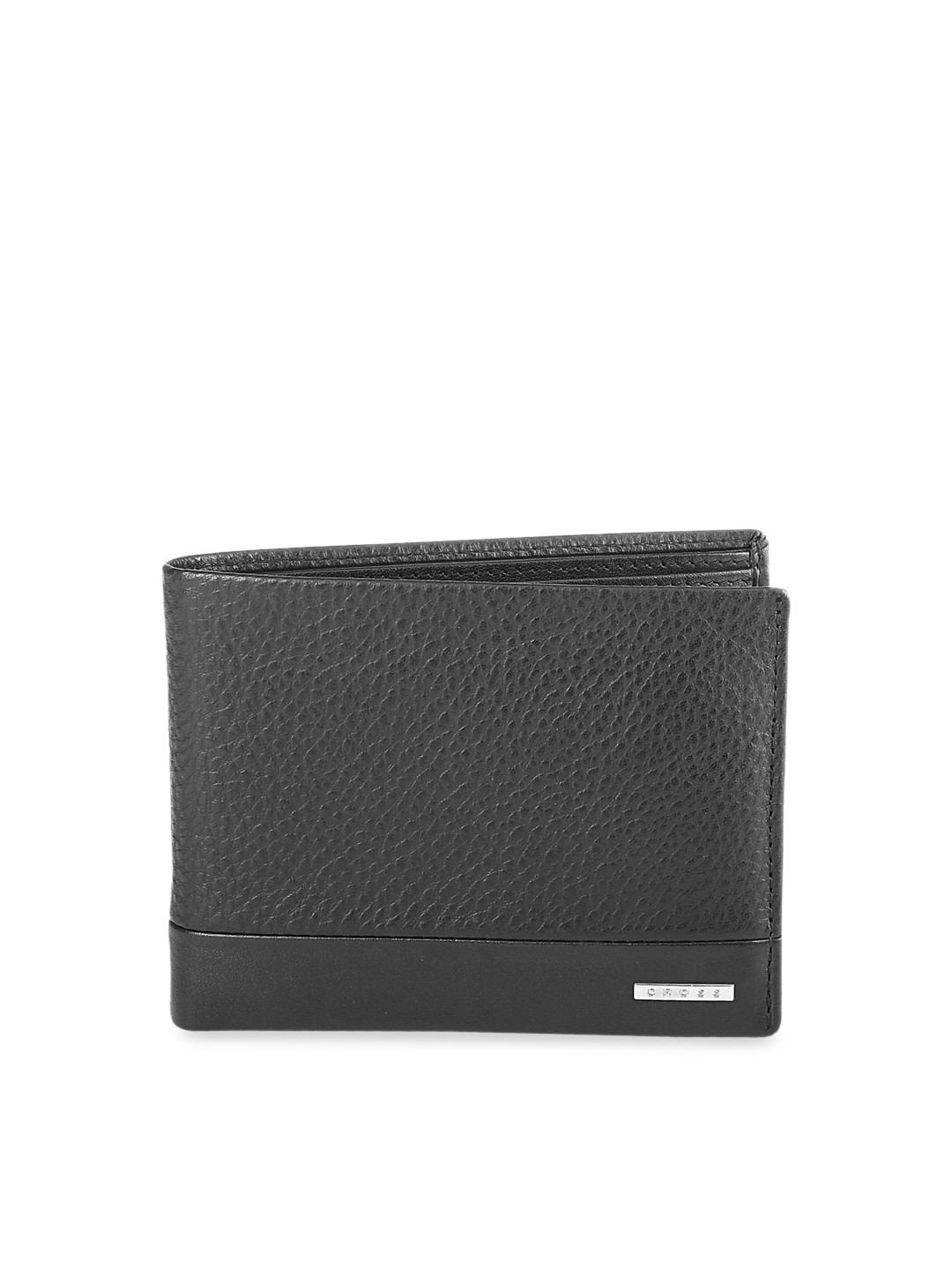 Cross Men Black Solid Two Fold Leather Wallet