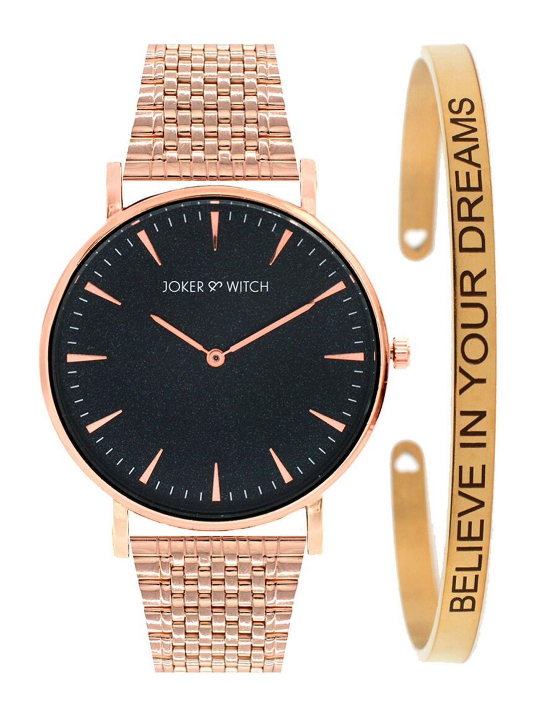 Joker & Witch Women Black Aimee Watch Gift Set