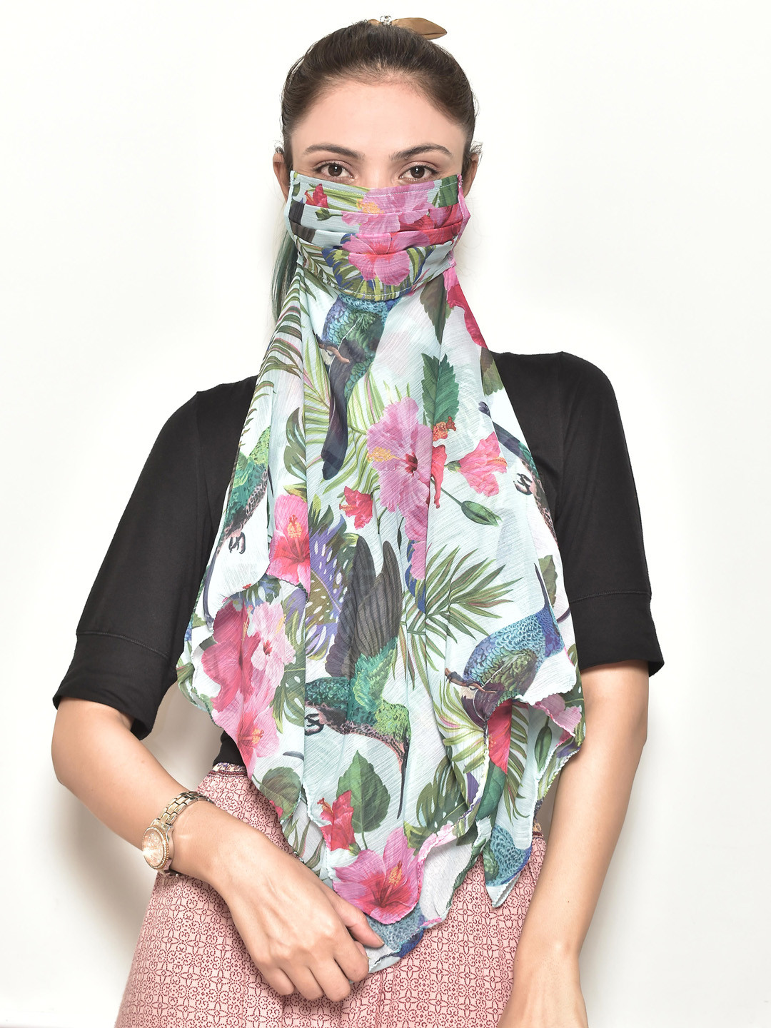 Swayam Women 3-Ply Reusable Outdoor Protective Scarf Mask