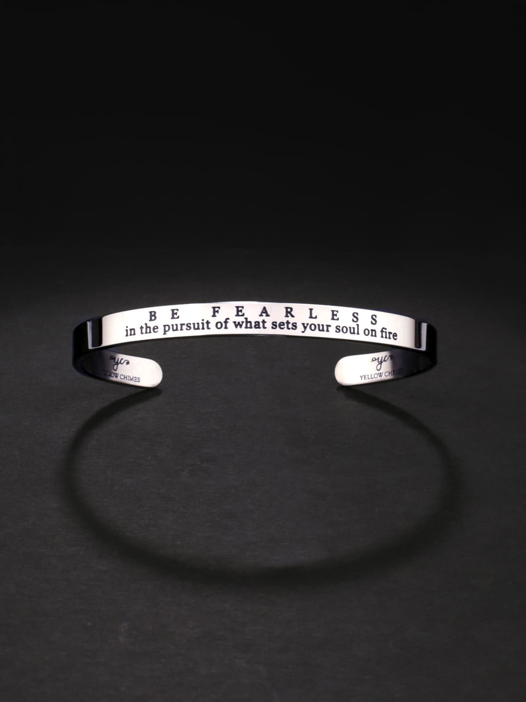 Yellow Chimes Unisex Silver-Plated Stainless Steel Kada Bracelet