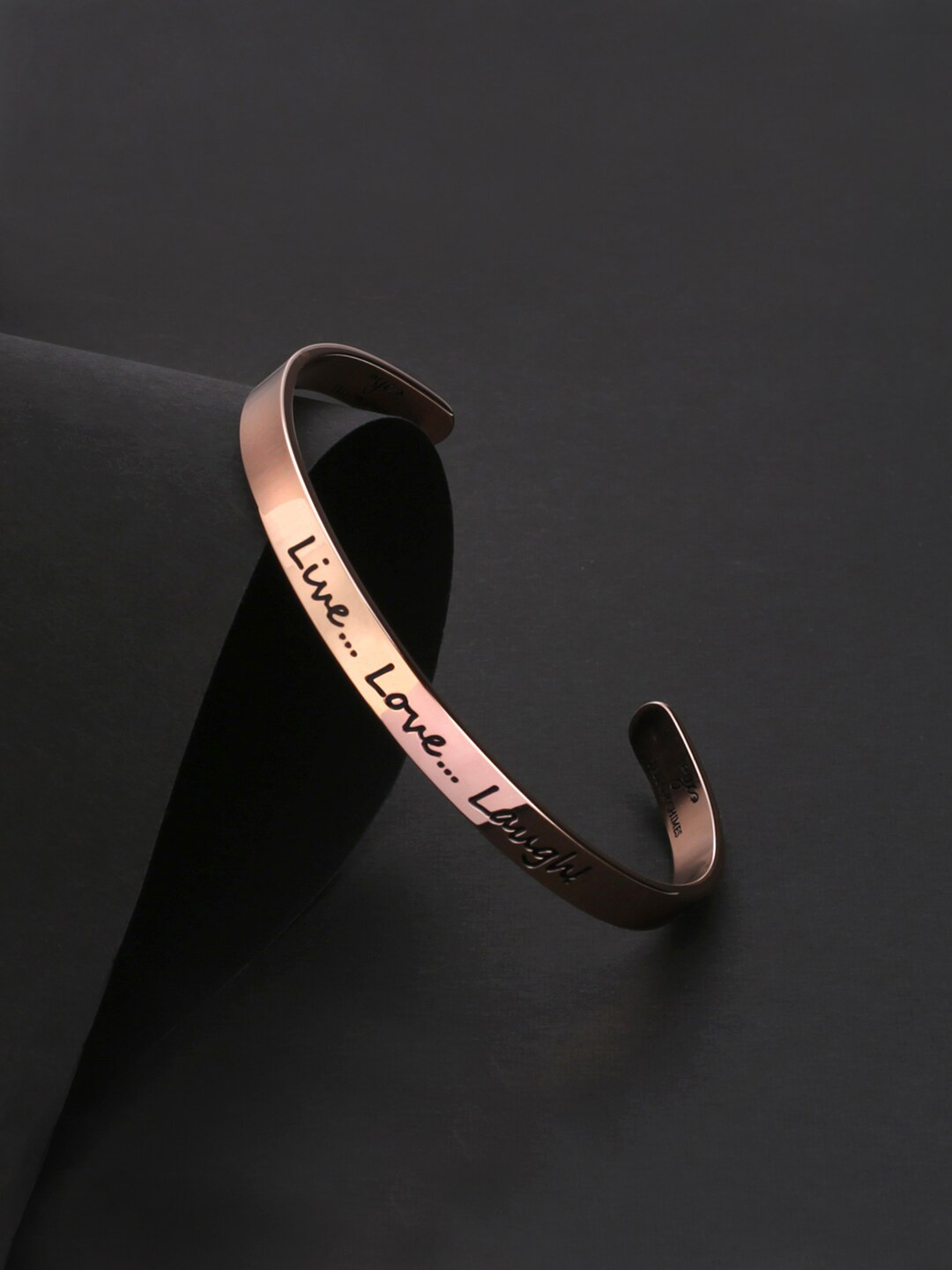 Yellow Chimes Unisex Rose Gold-Plated Stainless Steel Kada Bracelet