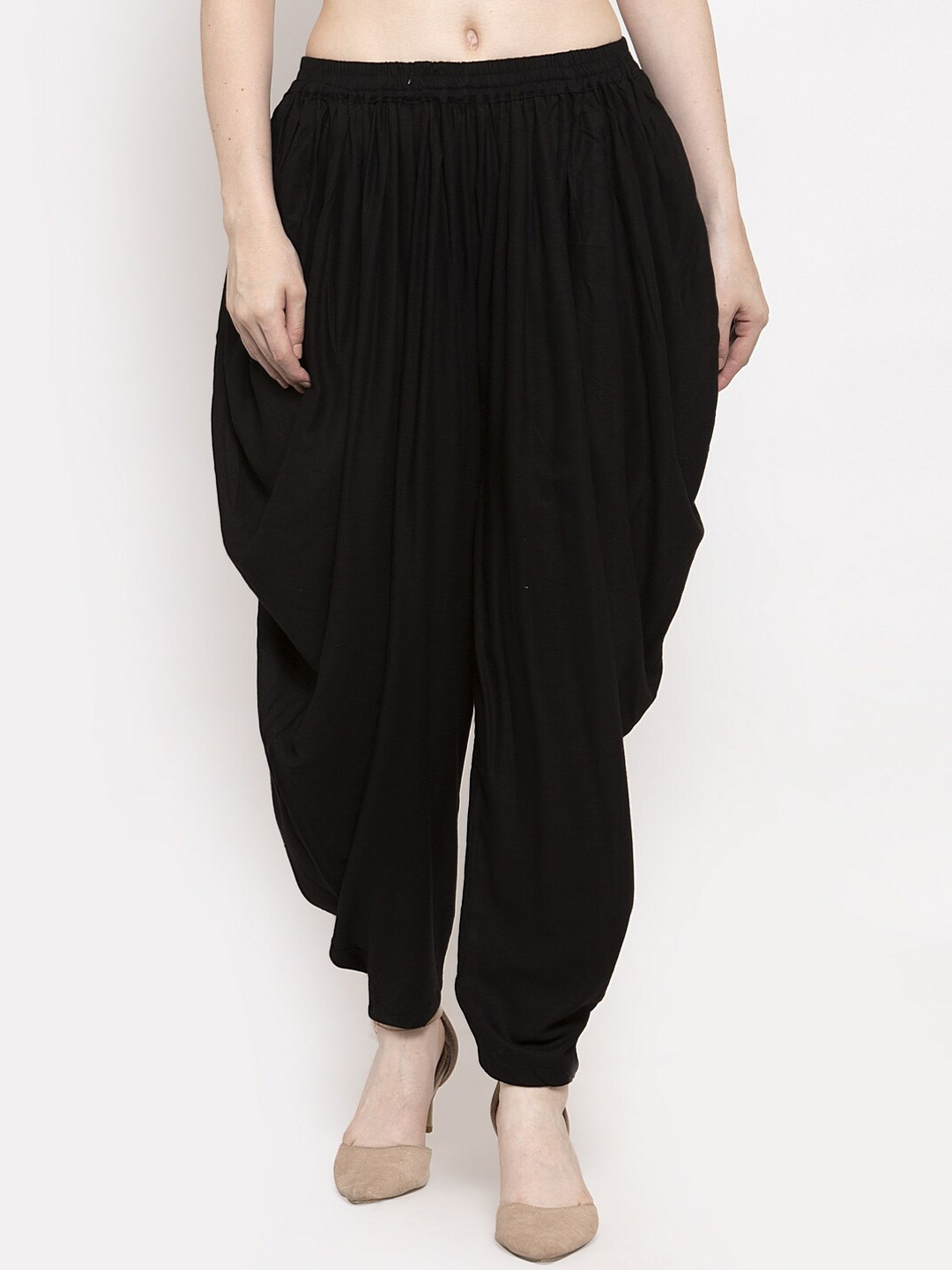 Clora Creation Women Black Solid Dhoti Salwar