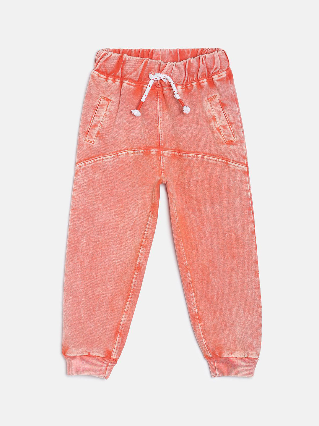 MINI KLUB Boys Orange Solid Joggers