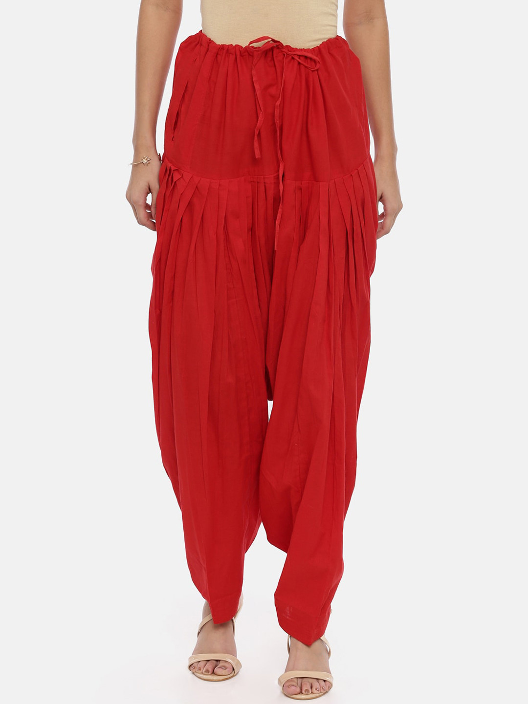 Souchii Women Red Solid Patiala