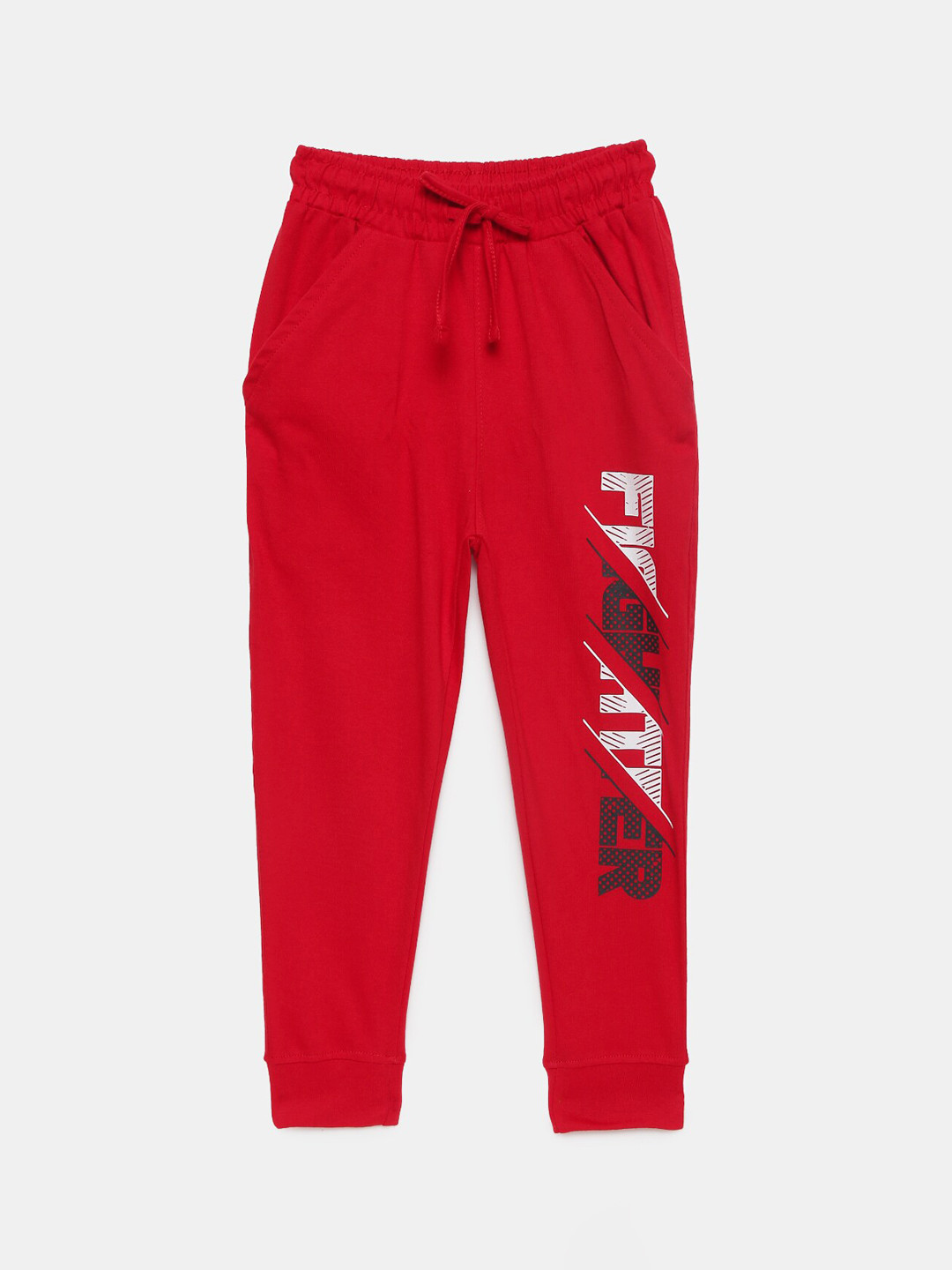 mackly Boys Red Printed Lounge Pants