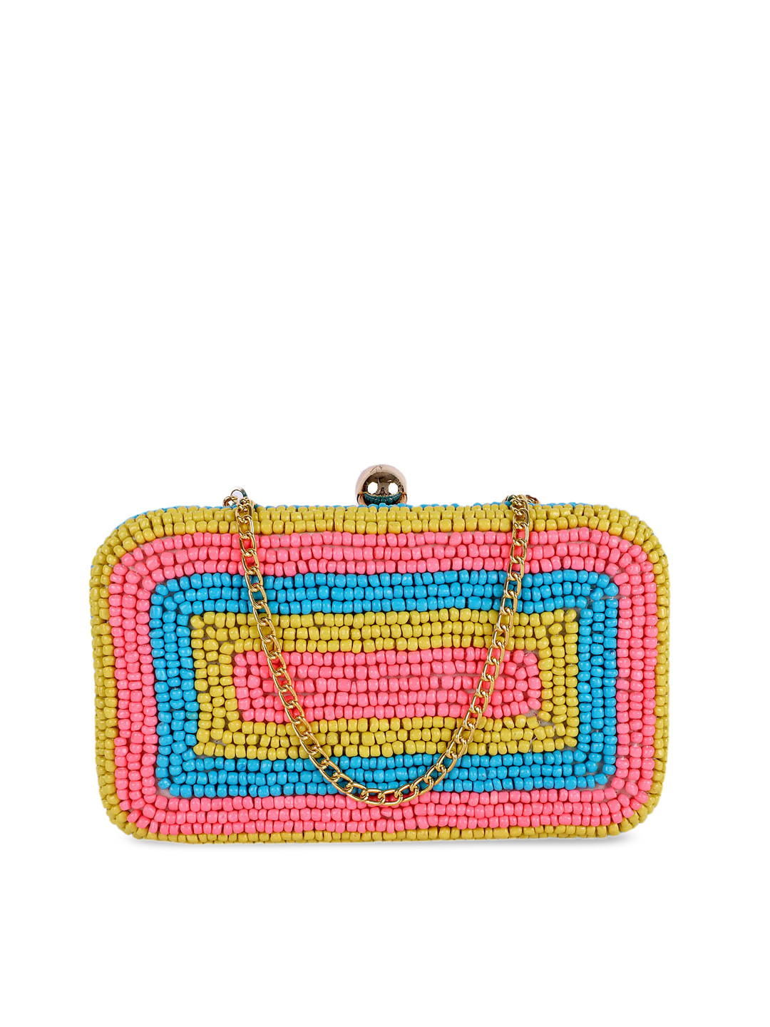 REZZY Multicoloured Embellished Clutch
