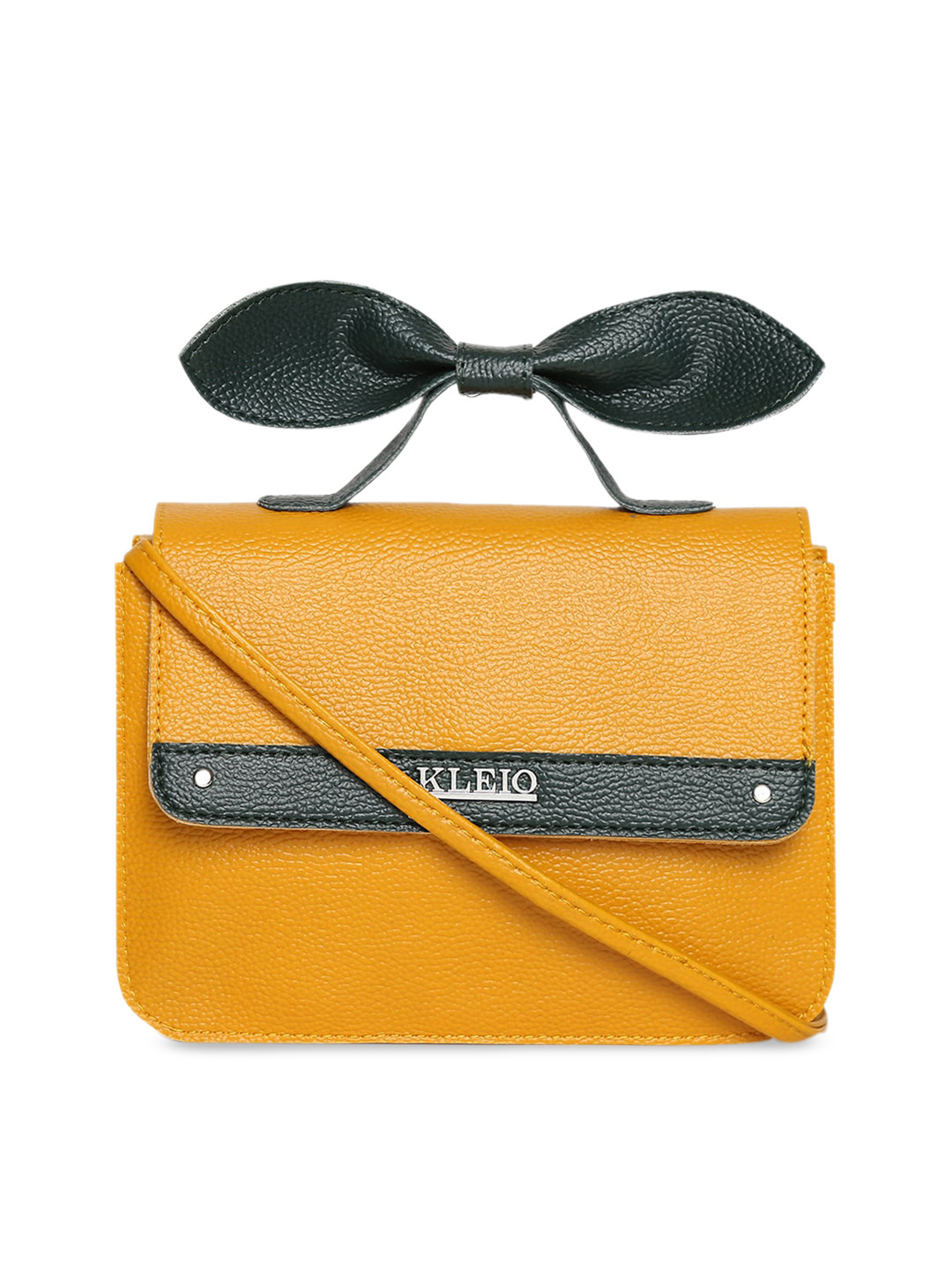 KLEIO Colourblocked Top Bow Sling Bag
