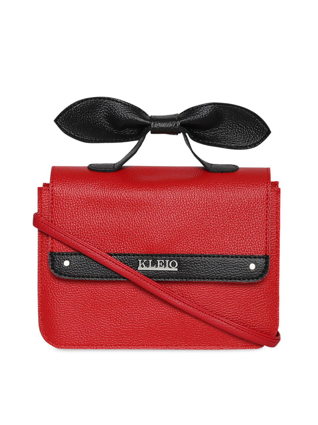 KLEIO Women Colourblocked Sling Bag With Bow Detail