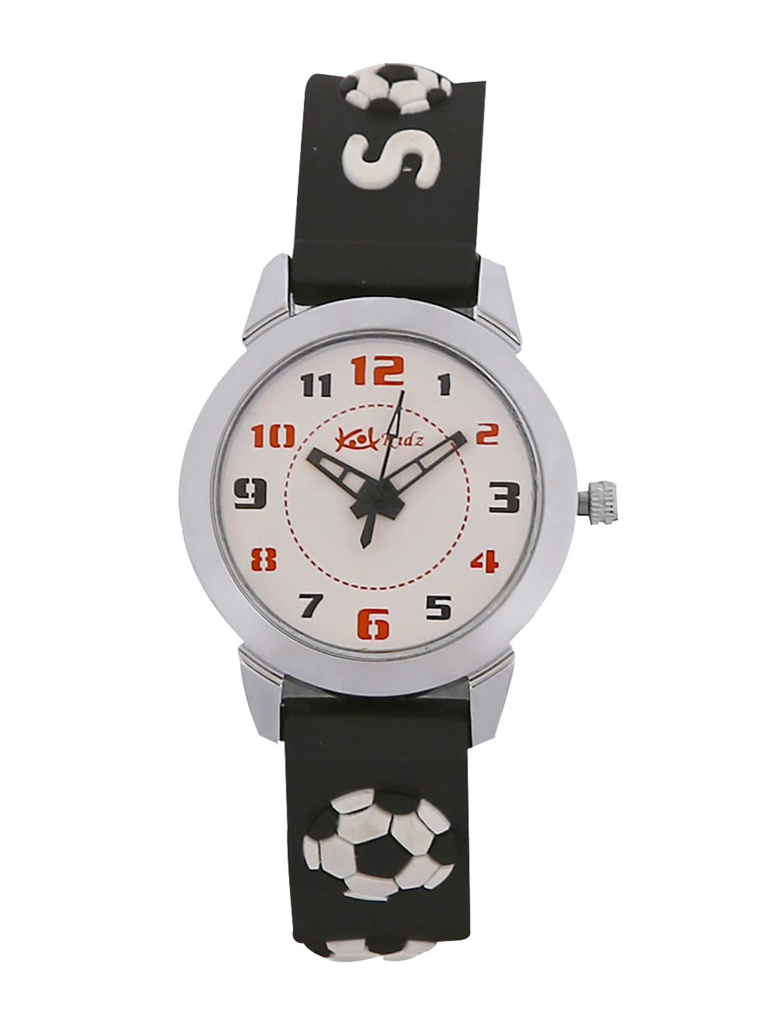 Kool Kidz Unisex Kids Off-White & Black Analogue Watch KOOL KIDZ ANALOGUE KK 304 BK