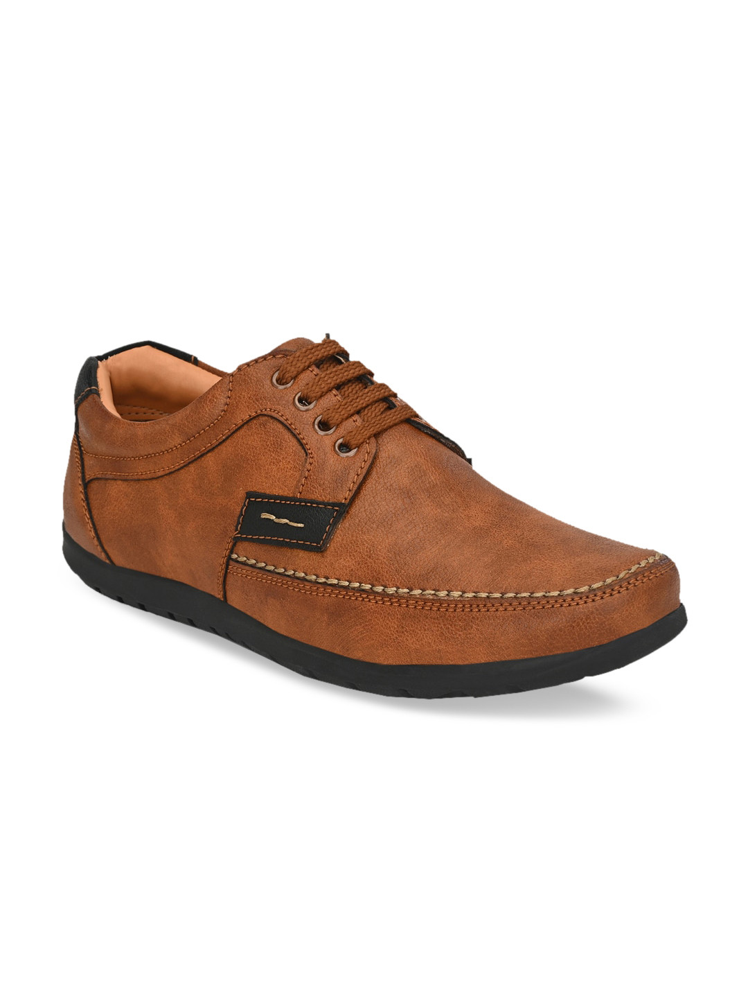 Fentacia Men Tan Brown Solid Sneakers