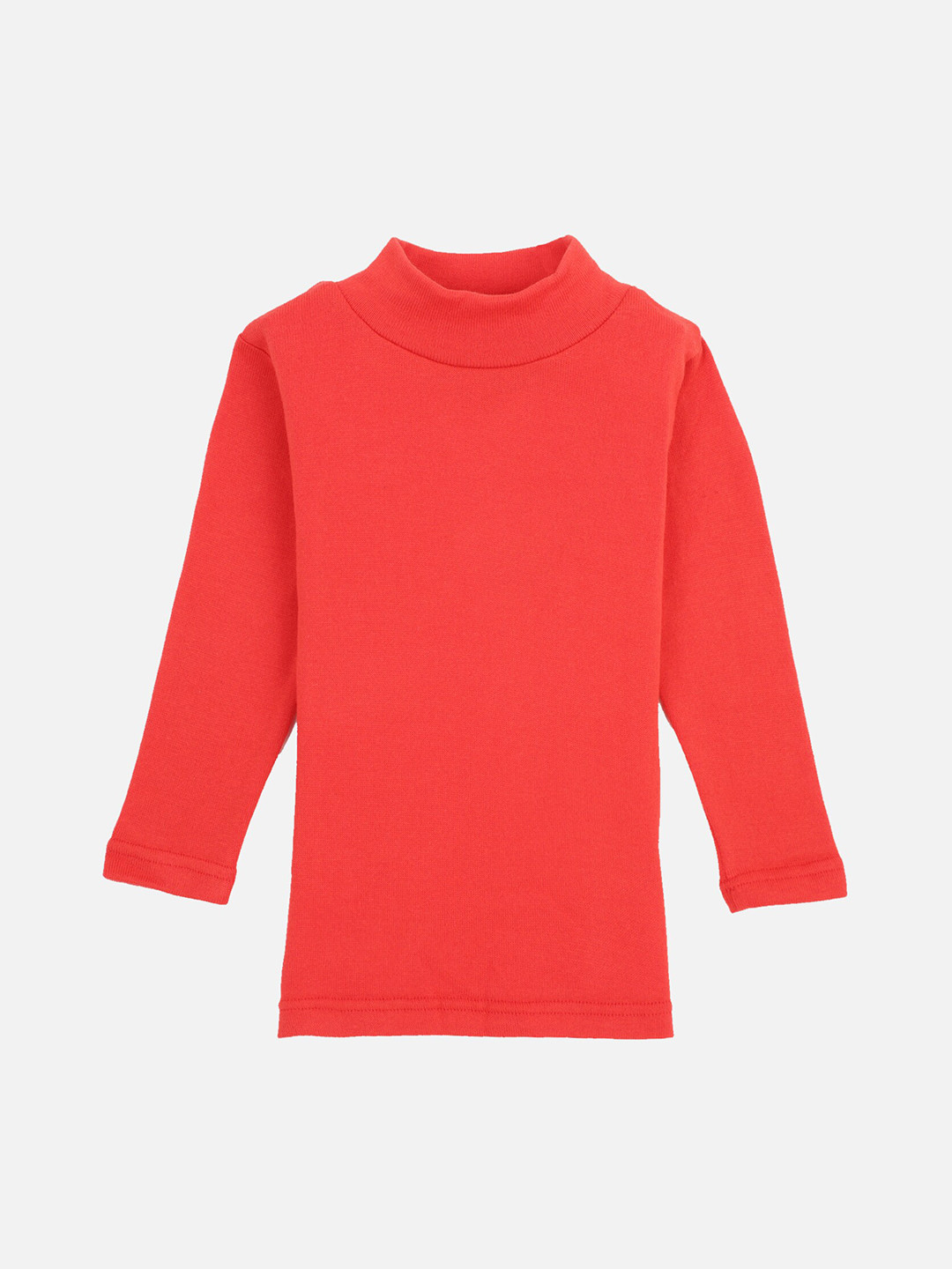 PROTEENS Girls Red Solid High Neck T-shirt