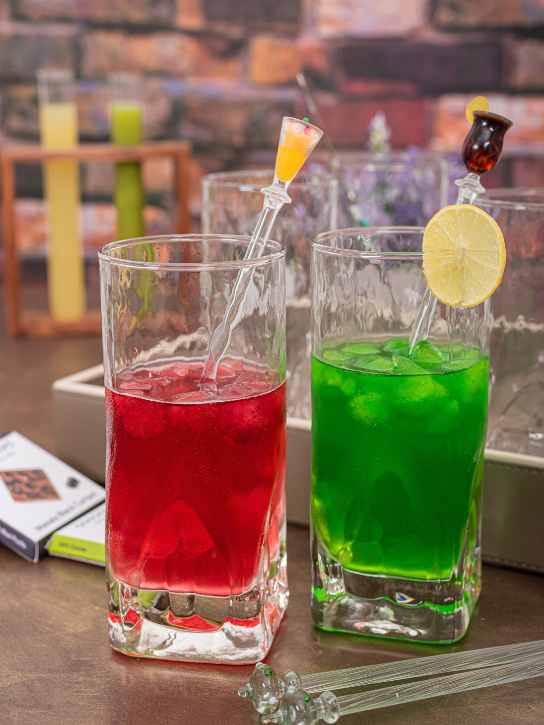 GOODHOMES Set of 6 Transparent Solid Durobor Quartz Glass Tumblers