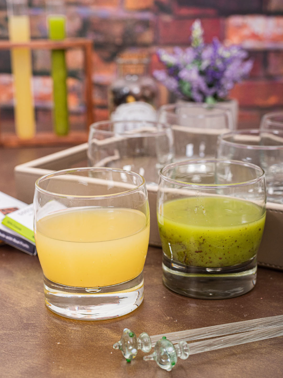 GOODHOMES Set of 6 Transparent Solid Durobor Bubble Glass Tumblers