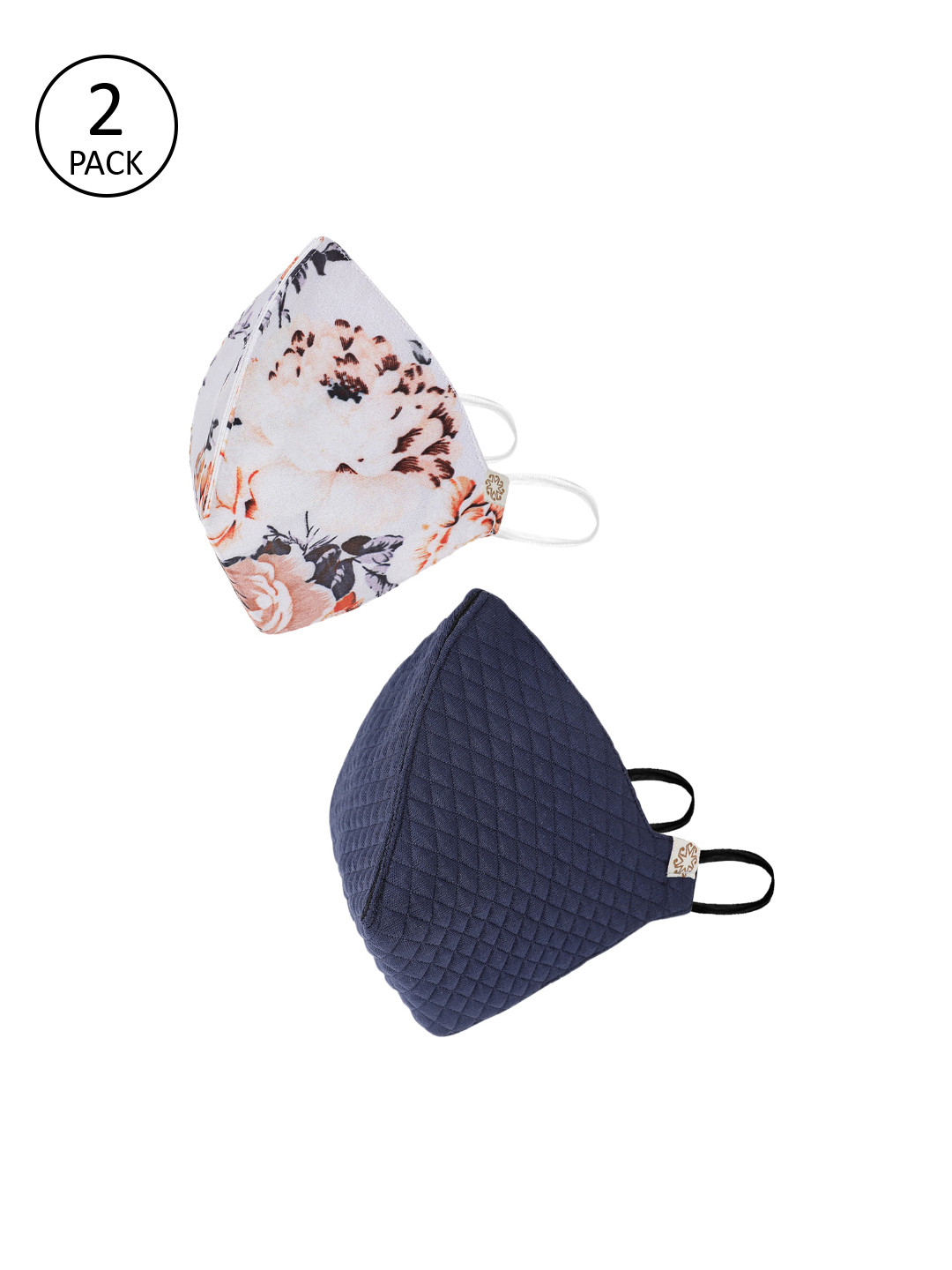 VASTRAMAY Adults Pack of 2 Reusable 4-Layers Cloth Masks