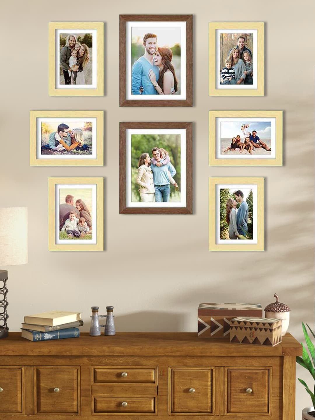 Art Street Set Of 8 Solid Individual Wall Photo Frames